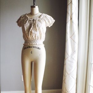 Brand New - Off Shoulder Floral Crop Top with Front Tie